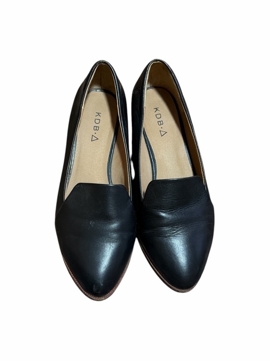 Kelsi Dagger Shoes - Kelsi Dagger Size 6 Black Brooklyn Leather Block Heel Loafers Pointed Toe KDB